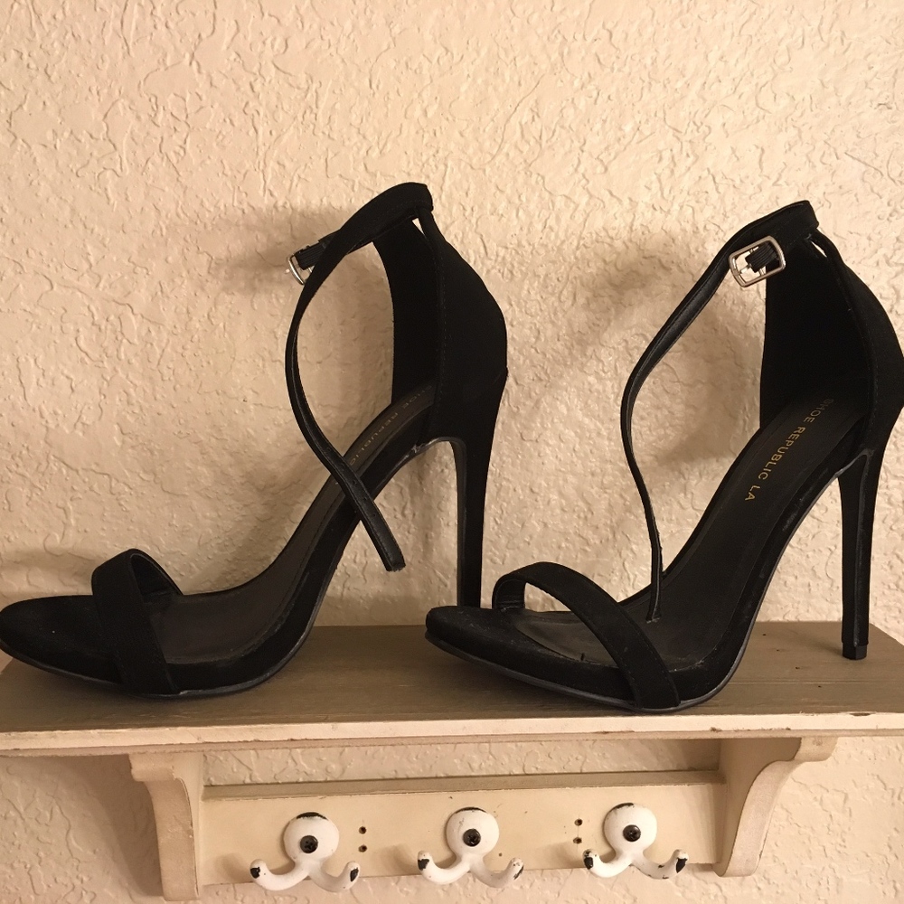Strappy Black Heels